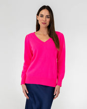 Load image into Gallery viewer, Kate V Neck Knit - Dayglo