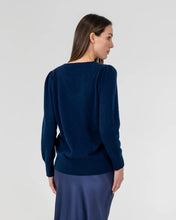 Load image into Gallery viewer, Kate V Neck Knit - Navy
