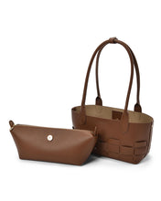 Load image into Gallery viewer, Kenley East West Bag - Tan Saffiano