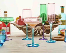 Load image into Gallery viewer, Rose with a Twist Champagne Glass - 2P SET