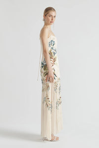 La Mar Dropped Waist Scallop Gown