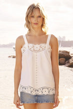 Load image into Gallery viewer, Lido Linen &amp; Lace Top - Watermelon