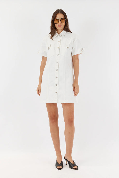 Sarah Boxey Denim Dress - White Wash