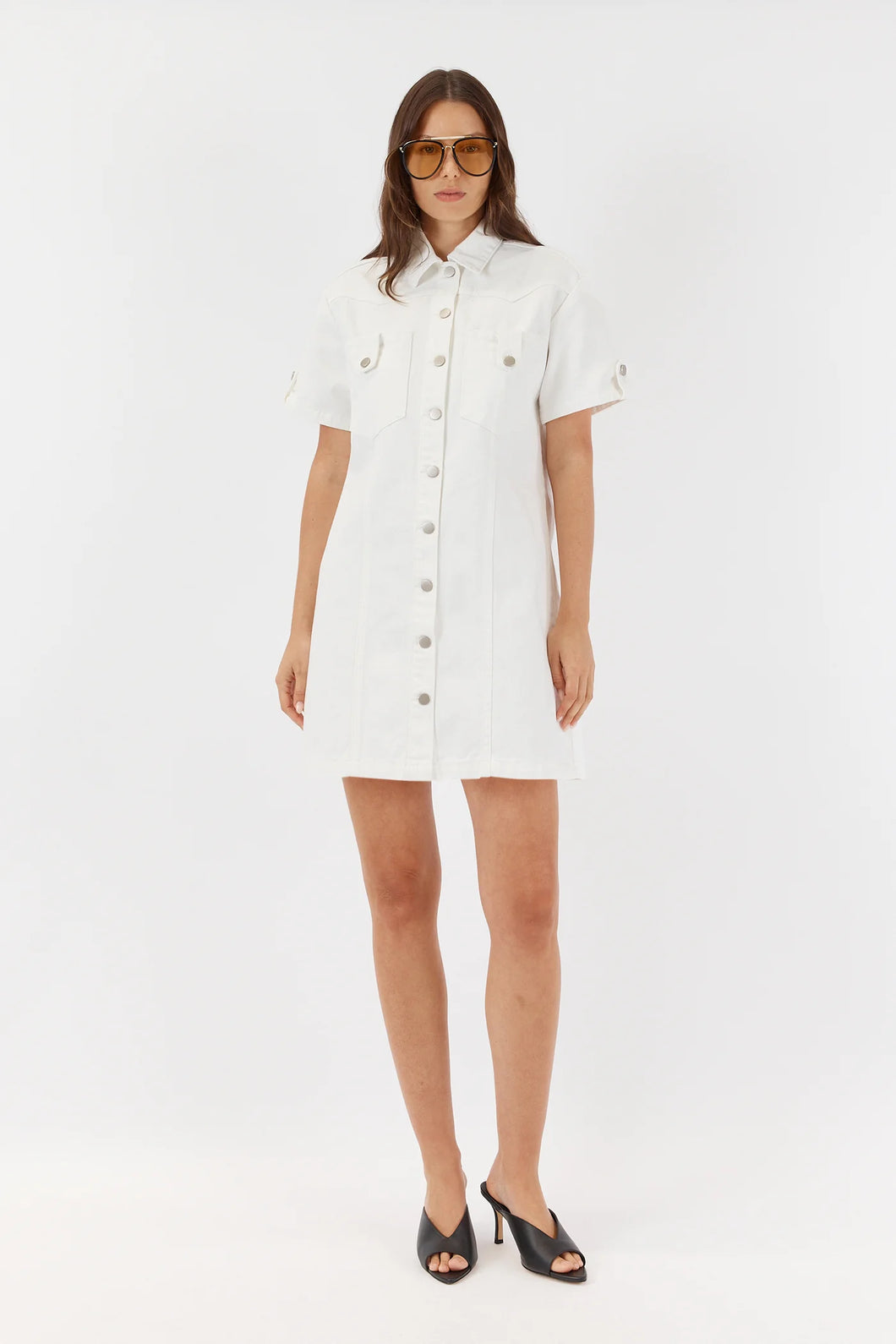 Sarah Boxey Denim Dress - White Wash