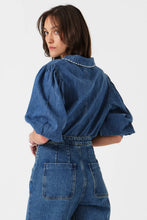 Load image into Gallery viewer, Talia Collared Denim Top - Pasadena