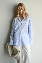 Load image into Gallery viewer, Florence Shirt - Light Blue /White Stripe