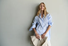 Load image into Gallery viewer, Florence Shirt - Light Blue /White Stripe