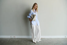 Load image into Gallery viewer, Florence Shirt - Light Blue /White Stripe