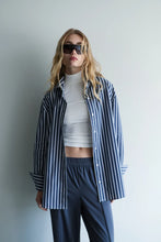 Load image into Gallery viewer, Florence Shirt - Navy Blue /White Stripe