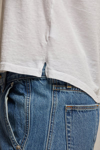 Margot V Neck Tank Top - White