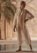 Load image into Gallery viewer, Marrakesh Kaftan - Ivory Gold Shimmer