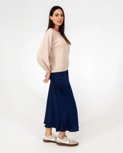 Contrast Marcella Knit - Blush / Dayglo