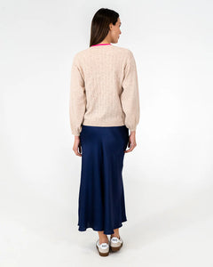 Contrast Marcella Knit - Blush / Dayglo