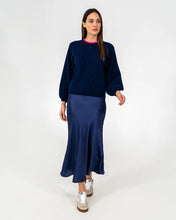Load image into Gallery viewer, Contrast Marcella Knit - Navy / Dayglo