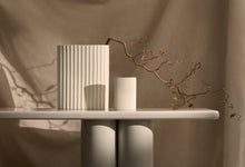 Load image into Gallery viewer, Ripple Oval Vase - Small Snow
