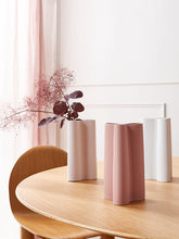 Load image into Gallery viewer, Ribbed Petal Vase - Nude