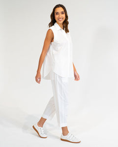 Maui Sleeveless Shirt - White