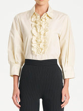 Load image into Gallery viewer, Ruffle Resort Shirt - Vanilla