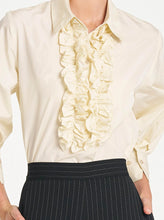 Load image into Gallery viewer, Ruffle Resort Shirt - Vanilla