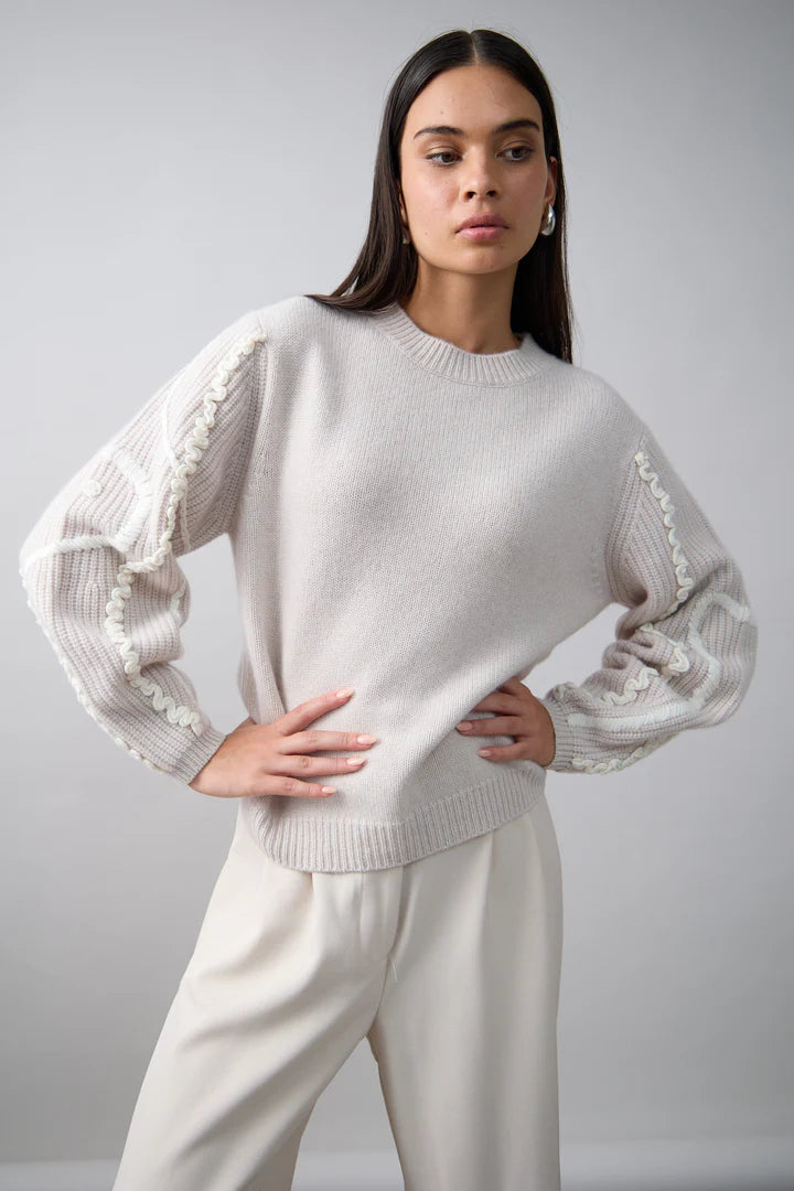 Sawyer Sweater - Alabaster/ Cloud