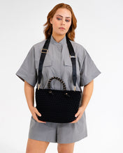 Load image into Gallery viewer, Michigan Tote - Black Neo Plait