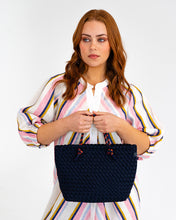 Load image into Gallery viewer, Michigan Tote - Navy Neo Plait