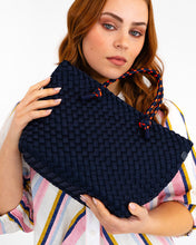 Load image into Gallery viewer, Michigan Tote - Navy Neo Plait