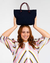 Load image into Gallery viewer, Michigan Tote - Navy Neo Plait