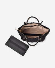Load image into Gallery viewer, Michigan Tote - Black Neo Plait