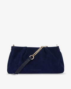 Mini Caterina Handbag - Navy Suede