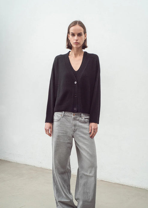 N.275  Cashmere Cardigan - Black