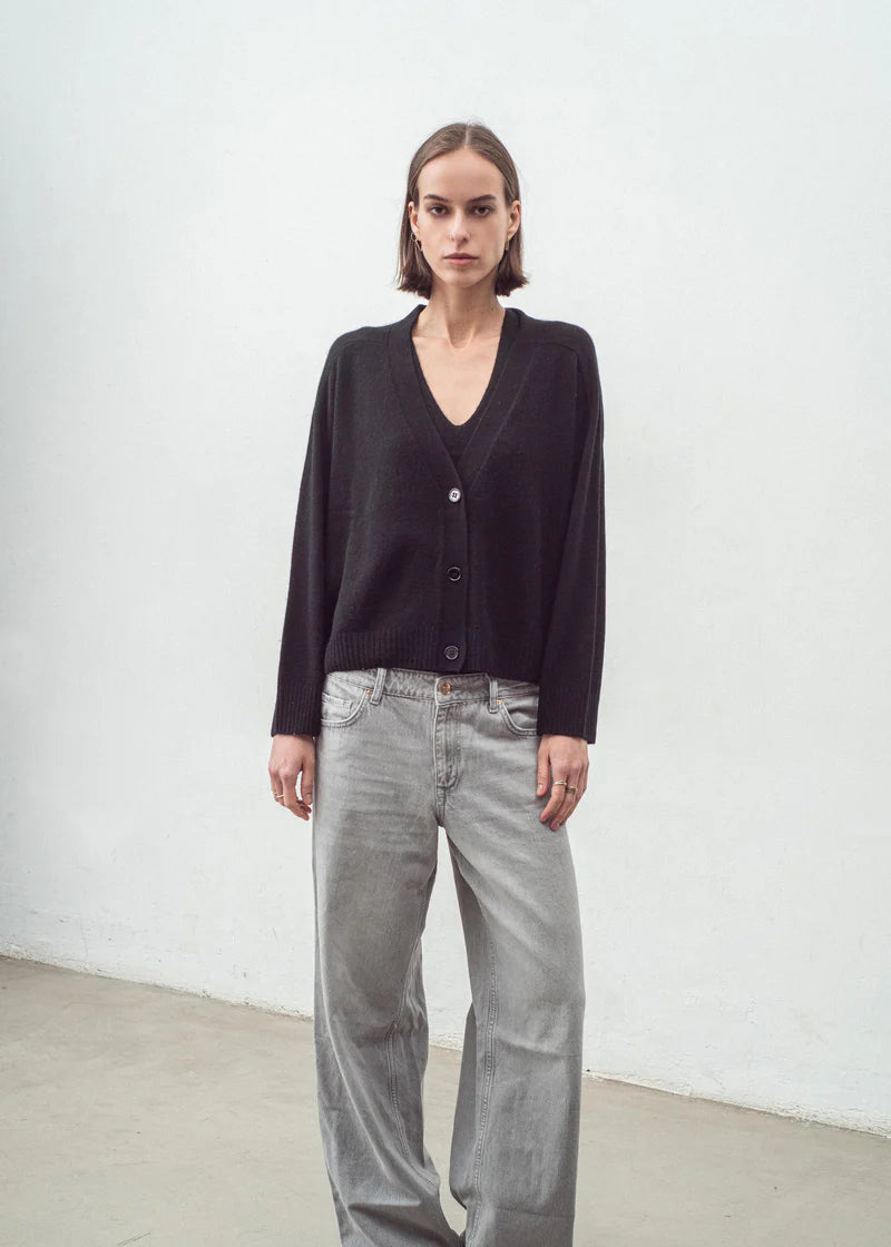 N.275  Cashmere Cardigan - Black