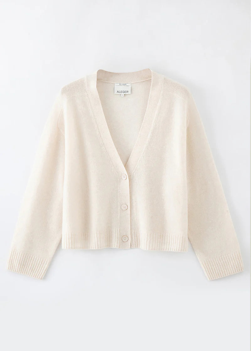 N.275  Cashmere Cardigan - Pearl Shell