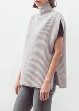 Load image into Gallery viewer, N.329 Cashmere blend Chunky Ribbed SL Polo - Frost