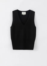 Load image into Gallery viewer, N.35  Cashmere Low V Tank - Black