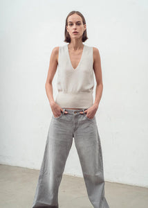 N.35  Cashmere Low V Tank - Terry