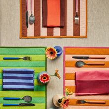 Load image into Gallery viewer, Napkin- Big Stripe Burgundy (Set of 4)