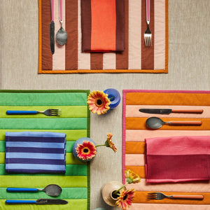 Napkin- Big Stripe Burgundy (Set of 4)