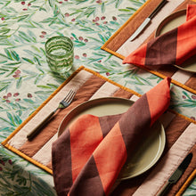 Load image into Gallery viewer, Napkin- Big Stripe Burgundy (Set of 4)