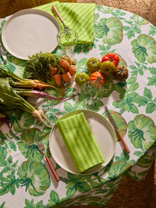 Napkins - Pinstripe Lime Linen (Set of 4)