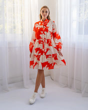 Load image into Gallery viewer, Natalia Mini Dress - Tangerine Fern