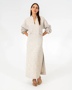 Neville Maxi Dress - Metallic Tweed