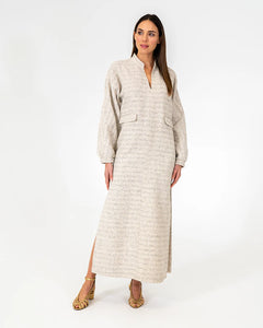 Neville Maxi Dress - Metallic Tweed