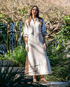 Neville Maxi Dress - Metallic Tweed