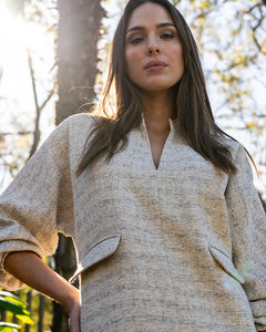 Neville Maxi Dress - Metallic Tweed