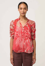 Load image into Gallery viewer, Lunette Blouse - Crimson Palms