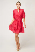 Load image into Gallery viewer, Jamila Silk Cotton Dress - Ruby