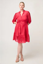 Load image into Gallery viewer, Jamila Silk Cotton Dress - Ruby