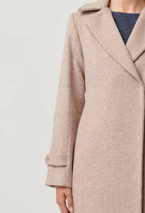 Sutton Wool Blend Double Breasted Coat - Oat