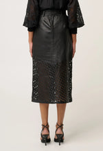Load image into Gallery viewer, Hypnotic Midi Skirt - Black lattice